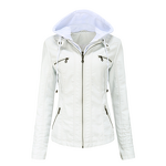 Hooded Leather Jacket Manufacturer - PU Water Washable Detachable for Spring Autumn