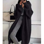 Women's Cardigan Manufacturer - Long Over Knee Loose Thick Knitted Jacket Autumn Winter