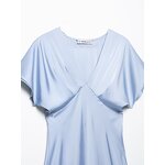V-neck Dress Manufacturer - Short Sleeved Textured Sexy Elegant Formal Style