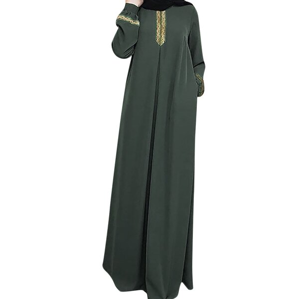Muslim Dress Manufacturer - 2025 Loose Plus Size Long Sleeve Casual