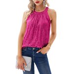 Sequin Suspender Vest Manufacturer - 2025 Neck Hanging Micro Elastic Solid Color