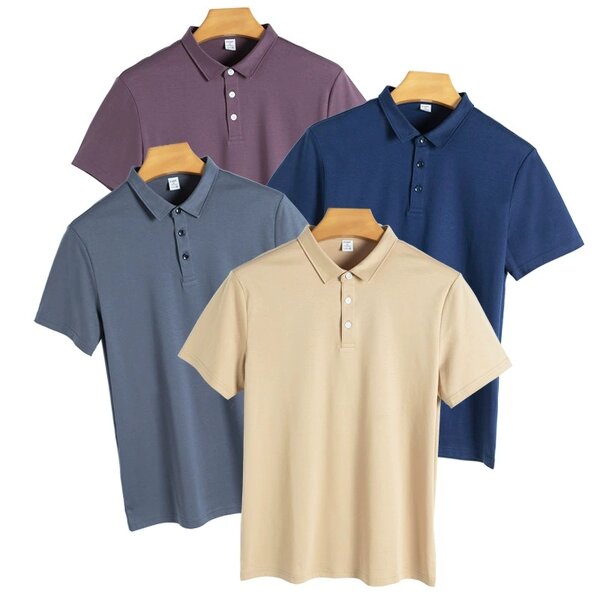 Men's Polo Shirt Manufacturer - 190gsm Cotton Solid Color Short Sleeve Casual