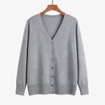 Plus Size Cardigan Manufacturer - Long Sleeved Solid Color Knitted for Women Spring