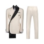 Men's Wedding Tuxedo Set Manufacturer - Slim-Fit Double Breasted Zipper Formal Wear
