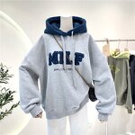 Women's Fleece Hoodie Manufacturer - Add Lamb Wool Letter Embroidery Loose Wholesale