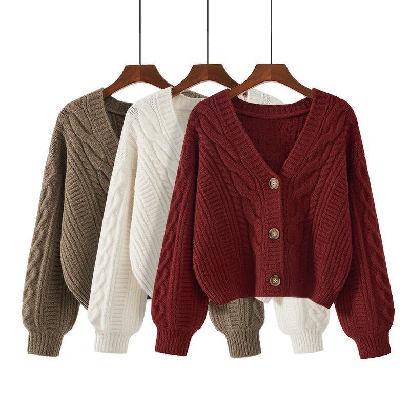 V-neck Cardigan Manufacturer - 2025 Fashion Long Sleeve Knitted for Women Spring Autumn