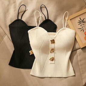 Knitted Sleeveless Vest Manufacturer - Button Chest Small Fragrance for Women Summer