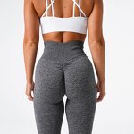 Women's Yoga Pants Manufacturer - 2024 Solid Color Hip Pleated Seamless Leggings Slim