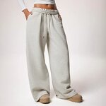 Women's Casual Pants Manufacturer - 2025 Fleece Thick Drawstring Elastic Loose Wide Leg