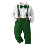 Boys' Formal Set Manufacturer - Bow Tie Shirt Pants 2 Piece Suspender Trousers Gentleman