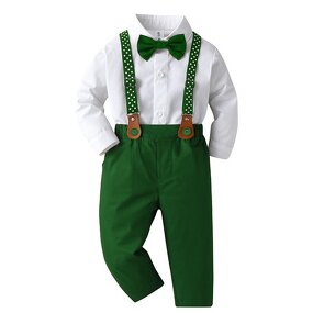 Boys' Formal Set Manufacturer - Bow Tie Shirt Pants 2 Piece Suspender Trousers Gentleman