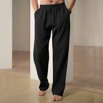 Men's Sports Pants Manufacturer - 2025 Casual Breathable Elastic Waist Loose Solid Color