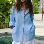 Cotton Shirt Manufacturer - 2025 Button-Collar Long Sleeve 100% Cotton for Women