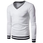 Men's Sweater Manufacturer - V-neck Long Sleeve Solid Color Spring Autumn Casual Fleece