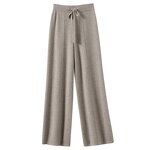 Women's Knitted Pants Manufacturer - 2025 High Waisted Warm Straight Leg Loose Casual