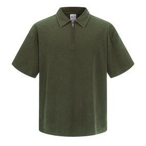 Men's Polo Shirt Manufacturer - Wax Printing Laundry Short Sleeve Street Trendy
