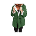 Plush Coat Manufacturer - Suit Collar Double Breasted Medium Length Warm Casual