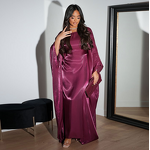 Satin Abaya Dress Manufacturer - Bat Sleeve Loose for Summer Ramadan Islamic Style