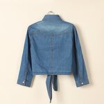 Cotton Denim Shirt Manufacturer - Three-quarter Sleeve Lapel Button Solid Color