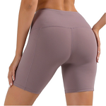 Women's Yoga Shorts Manufacturer - High Waist Hip Lifting Five Quarter Pockets Stretch