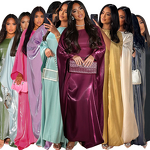 Satin Abaya Dress Manufacturer - Bat Sleeve Loose for Summer Ramadan Islamic Style
