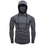 Men's Hooded T-shirt Manufacturer - Slim Fit Solid Color Lapel Fitness Hoodie