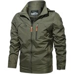 Hooded Jacket Manufacturer - Coated Windproof Loose Casual Zipper Hiking Camping