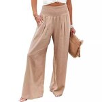 Women's Casual Pants Manufacturer - European American Loose Cotton Linen High Waisted