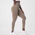 Women's Yoga Pants Manufacturer - 2024 Solid Color Hip Pleated Seamless Leggings Slim