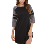 Women's Sleepwear Manufacturer - 2025 Spring Summer Patchwork Color Block Neck Short Sleeve