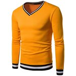 Men's Sweater Manufacturer - V-neck Long Sleeve Solid Color Spring Autumn Casual Fleece