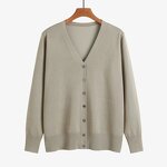 Plus Size Cardigan Manufacturer - Long Sleeved Solid Color Knitted for Women Spring