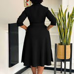 Plus Size Dress Manufacturer - 2025 Pure Color Large Skirt Career for Autumn