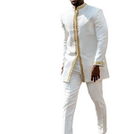 Men's 2-Piece Suit Manufacturer - Stand Collar Tops Long Pants African Ethnic Style