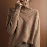 High Collar Sweater Manufacturer - Loose Warm Solid Color Knitwear for Autumn Winter