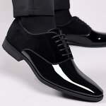 Men's PU Leather Shoes Manufacturer - 2025 Pointed Toe Low Heel British Wedding Casual