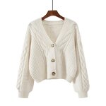 V-neck Cardigan Manufacturer - 2025 Fashion Long Sleeve Knitted for Women Spring Autumn