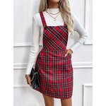 Casual Strap Dress Manufacturer - Grid Square Collar Sleeveless for Spring Summer