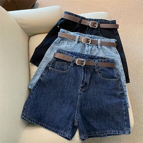 Women's Denim Shorts Manufacturer - 2025 High Waist Minimally Sleek Loose Wide Leg