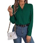 Layered Shirt Manufacturer - 2025 V-neck Cuff Solid Color Long Sleeve for Autumn Winter