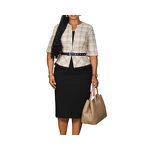 Striped Grid Dress Manufacturer - 2025 V-neck Bag Hip Elegant Head Set Skirt