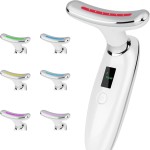 Neck Care Massager Manufacturer - Facial & Neck with 7 LED Light Therapy Reduce Wrinkles