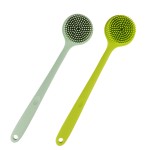 Bath Body Brush Factory - LOHAS Silicone Exfoliating Long Handle Shower Brush Soft Bristles