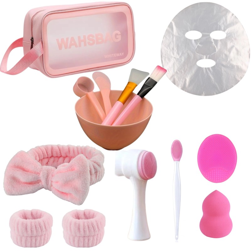 Facial Mask Tool Set Factory - 14 Pcs Face Care SPA Set Washing Brush Silicone Nose Brush