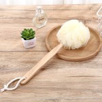 Bath Loofah Manufacturer - Factory Wholesale Long Wooden Handle Back Scrubber Shower