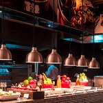 Food Heat Lamp Manufacturer - Wholesales Countertop Telescopic Lifting Infrared Hanging Display