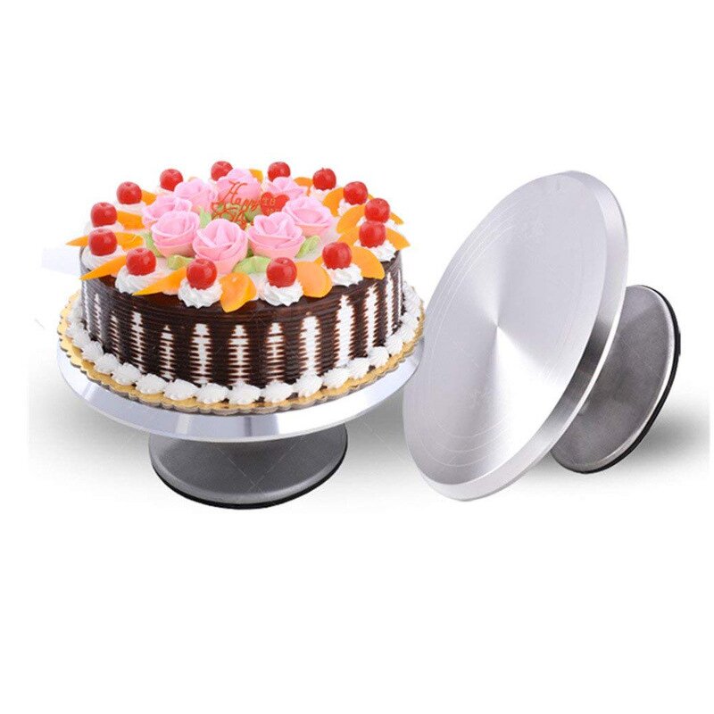 Cake Turntable Manufacturer - Factory Price Metal Flat Tilting Rotating Non-Slip Eco-Friendly