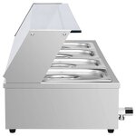 Food Warmer Manufacturer - Electric Commercial Table Top Stainless Steel Bain-Marie with Glass