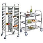 Serving Trolley Manufacturer - Dontalen Hotel Restaurant Stainless Steel Luxury Gold Round bar