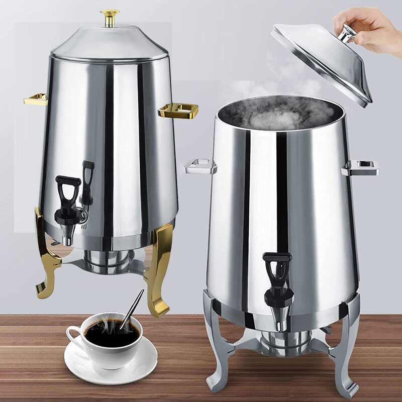 Tea Dispenser Manufacturer - Factory Price Buffet Stainless Steel 19L Large Hot Coffee Urn